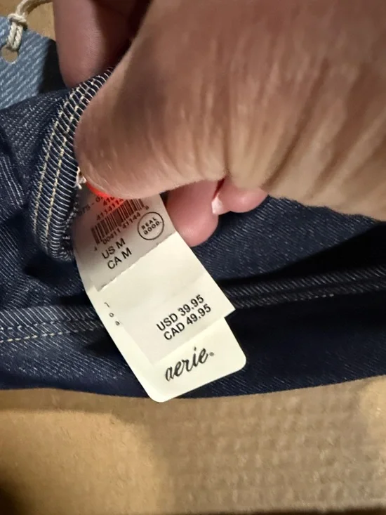 aerie Dark Navy Adjustable Strap Bralette - Picture 2 of 5